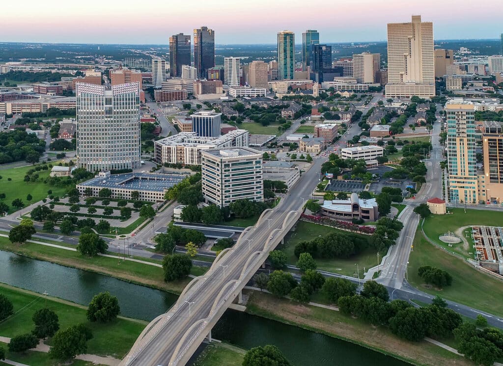 Downtown Ft Worth Aerial